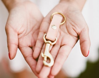 LEATHER Key Chain. Clip Keychain. Keychain. Key Fob. Key Holder. Leather Key Fob