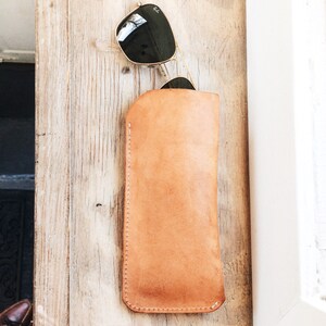 Leather Glasses Case. Leather case for Sunglasses. Metallic Leather Case for Glasses image 4