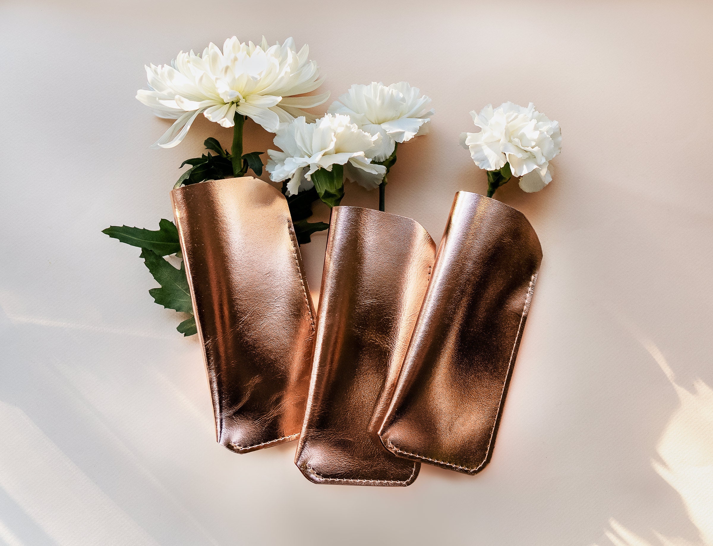 Leather Glasses Case. Leather case for Sunglasses. Metallic Leather Case for Glasses