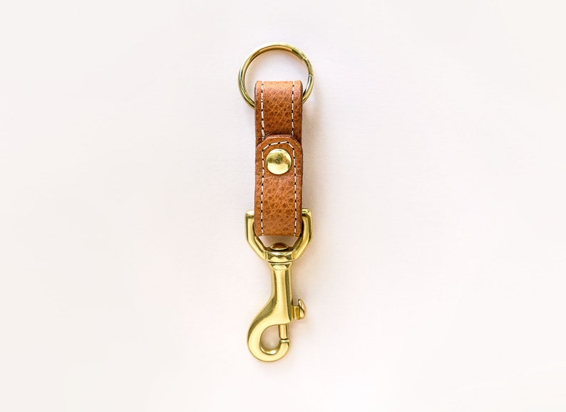 LEATHER Key Fob. Leather Key Chain With Hook. Leather Etsy