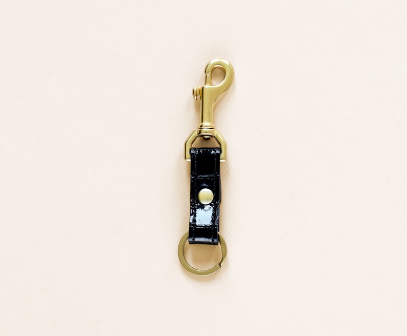 LEATHER Key Fob. Leather Key Chain With Hook. Leather Etsy