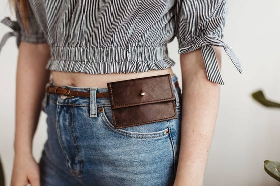 SAM Metallic Wallet. Leather Belt Bag. Belt Wallet. Leather Wallet. Simple  Leather Wallet. Leather Button Wallet. Business Card Holder -  Canada