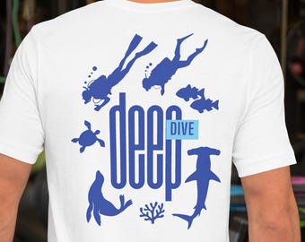 Dive Deep dubbelsidig design Bella and Canvas Unisex t-shirt