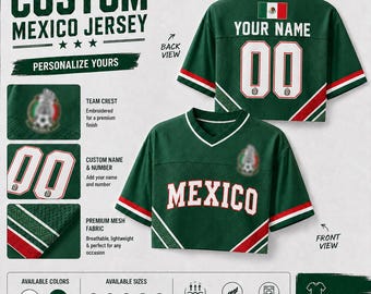 Koszulka piłkarska Mexico Soccer Short Top, spersonalizowana koszulka Mexico Jersey Short Top