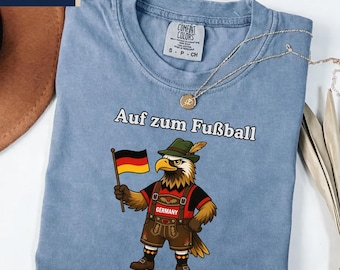 Niemiecka koszulka piłkarska Eagle-Auf zum Fußball flaga niemiec koszulka-patriotyczna koszulka kibica piłki nożnej-Oktoberfest kultura niemiecka prezent