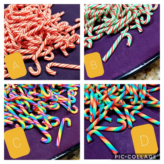 Mixed MINI 1 Candy Canes Realistic Fake Candy Canes Etsy