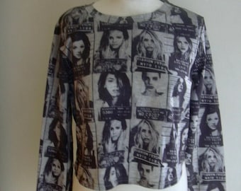 Vintage Kaylla Paris Ex Con Models Photo Print Top Large