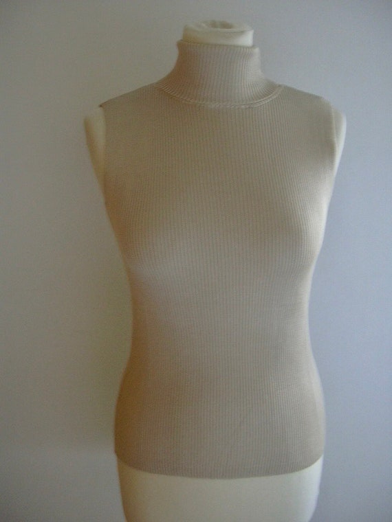 Vintage Regina Rubens Champagne Beige Silk Knit Sl