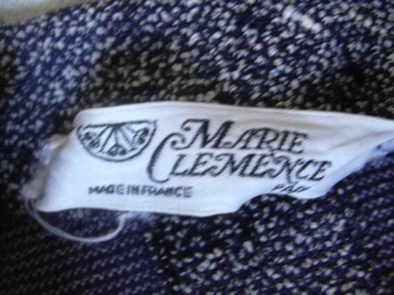 Marie Clemence Paris Navy Blue and White Woven St… - image 3