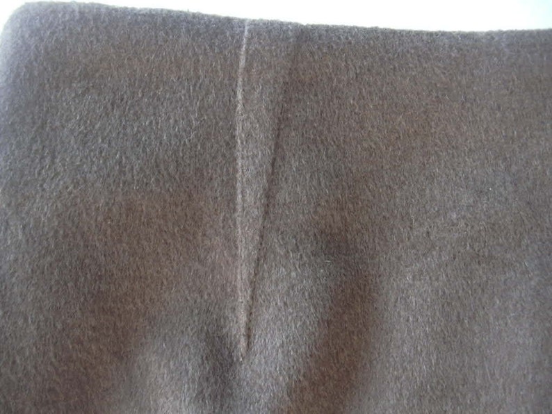 Mugler Olive Khaki Green Wool Blend Straight Skirt 1990s UK 8 US 4