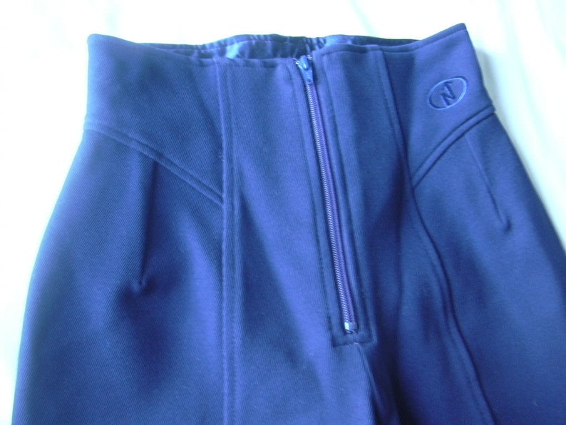 Vintage Nordica Ski Wear Navy Blue Stirrup Style Ski Pants Size XS US 4 EURO 36