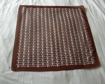 Vintage Brooklyn Bridge Brown Cotton Bandana