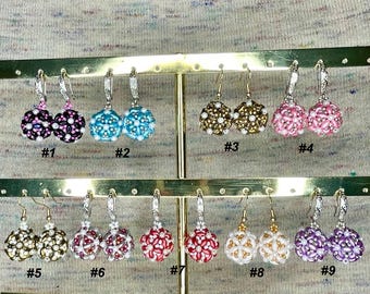 Handmade Beaded Ball Earrings | Colorful Seed Bead Drop Earrings | Lightweight Statement Earrings | Gift for Her