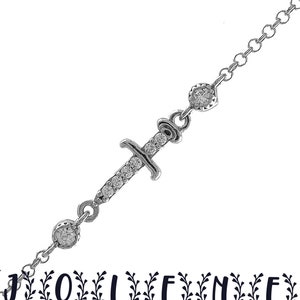 Pulsera Cruz Plata de Ley 925, Pulsera Cruz Lateral, Pulsera Cruz Lateral, Regalo Madrina, Pulsera Religiosa, Joyas Cruz