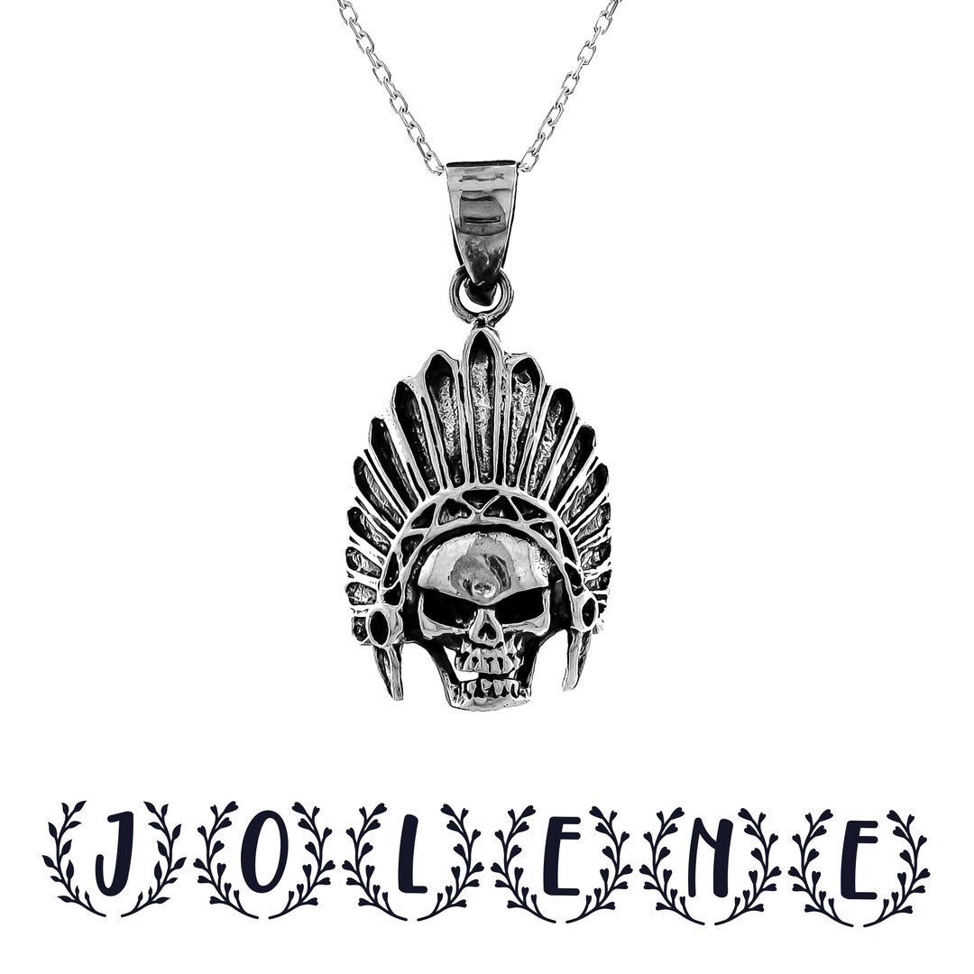 Native Indian Motorcycle Necklace Sterling Silver Voodoo Etsy UK