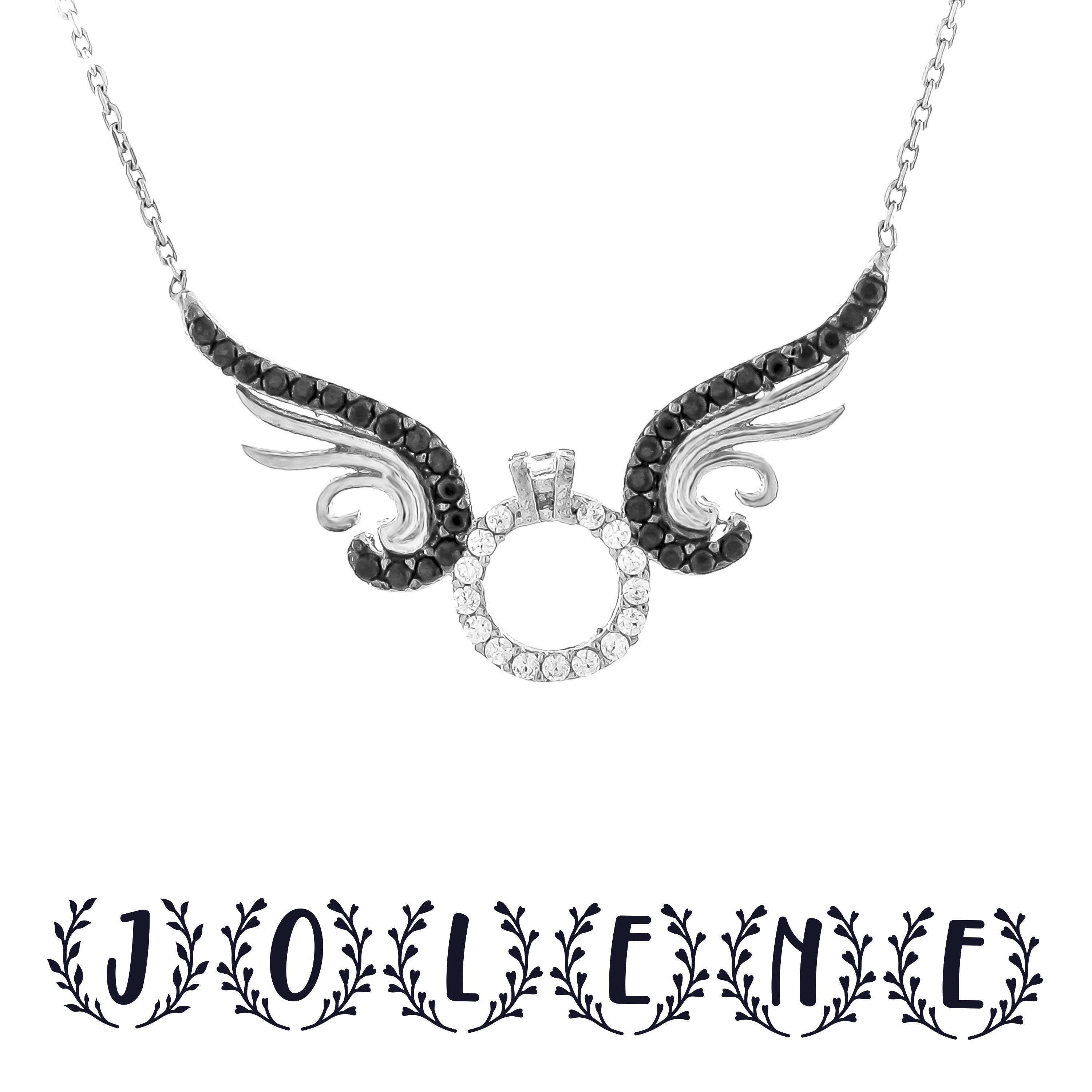 Angel Wings Ring Necklace 925 Sterling Silversparkling Etsy