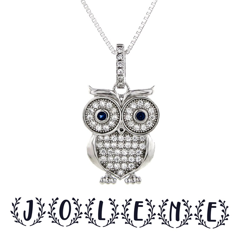 OWL Sterling Silver 925 Owl Necklace Sterling Silver Owl Necklace Silver Owl Jewelry Choose chain By Life Of Silver Gift For Her