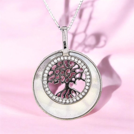Collana con Albero della Vita Unione e Cristalli Swarowski in Argent – Aka Gioielli