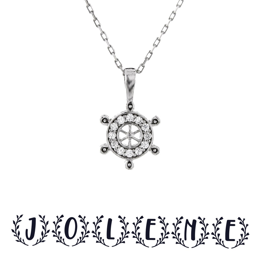 Boat Steering Wheel Necklace Elegant Classic Ship Wheel Pendant