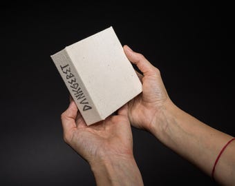 Livre d'artiste fait main - Leporello - Thanksgiving (Dankgebet) - Édition limitée - Allemand et anglais