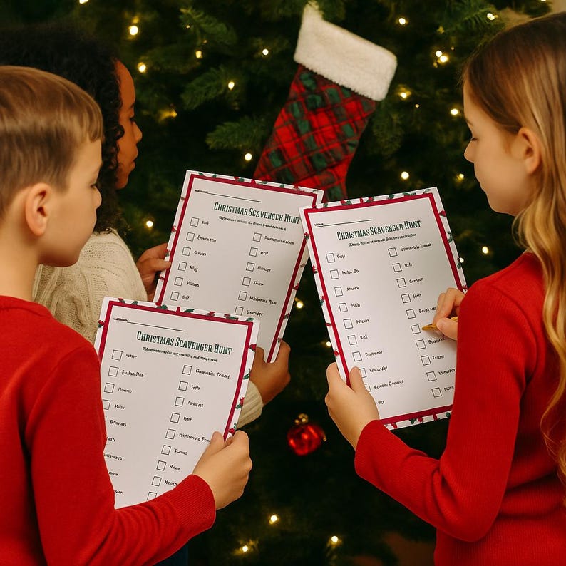 Christmas Scavenger Hunt Printable • Kids Holiday Game • Instant ...