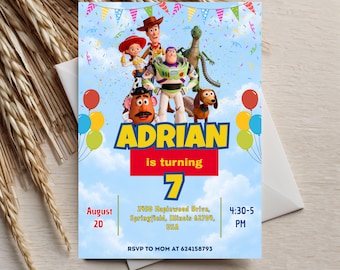 Editable Toy Story Birthday Invitation Template (Digital Download)