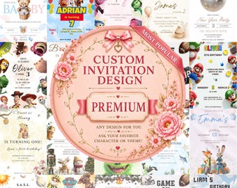 Custom Invitation Design | Editable Canva Invitation | Any Theme | Birthday, Baby Shower, Gender Reveal.
