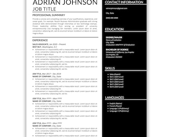 Moderne CV-sjabloon met twee pagina's voor Microsoft Word