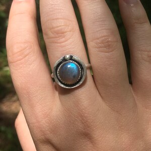 Simple Labradorite Ring - size 7