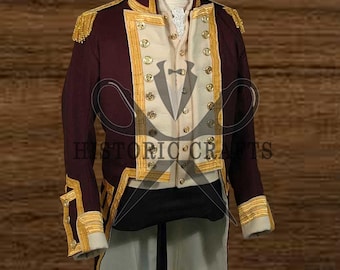 18e-eeuws Napoleontisch Britse Royal Navy kapiteinsuniform | Historische slipjas