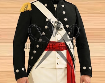 Napoleontische tijd Militaire officier Slipjas 18e-eeuwse Franse Revolutie Historisch re-enactment-uniform