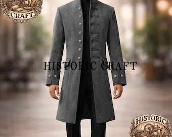 Men's Gothic Steampunk Costume: 18th Century Historical outfit, Regency Medieval Outfit