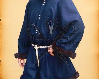 Historische kostuumtuniek, traditionele re-enactmentoutfit uit de renaissance