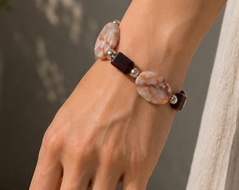 Agate and Sterling Bracelet