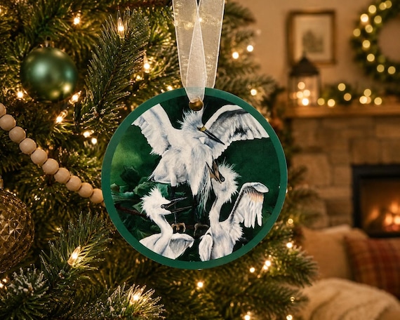 Ornament - Egret Family