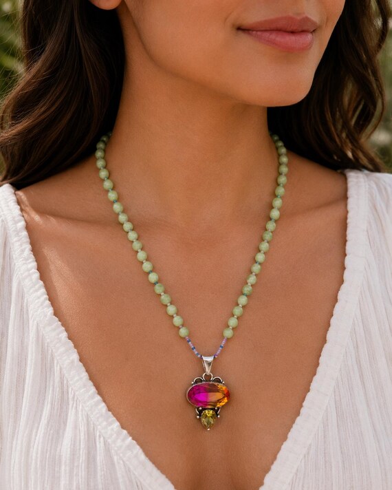 Crystal and Agate Necklace