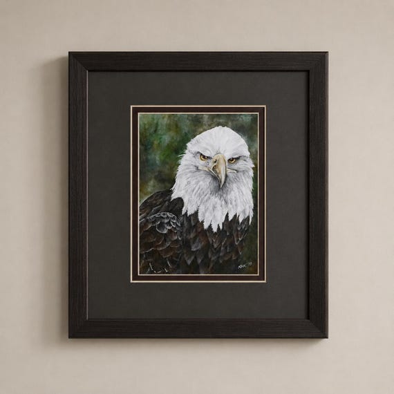 Original Eagle Watercolor Painting | Wildlife Art | Home Decor