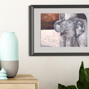 Matted Print: Elephant | Wall Art | Wildlife Art