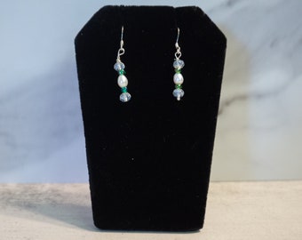 Freshwater Pearl and Glass Earrings