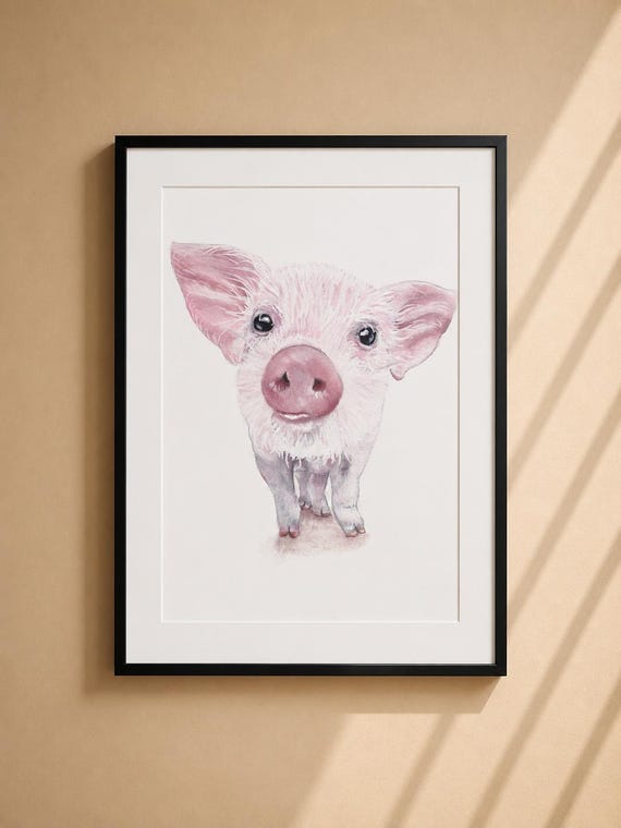 Piglet Nursery Print - Matted 11x14 Wall Art