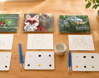 Kids Watercolor Paint Kit | Learn to Paint Like Katherine Ages 5+