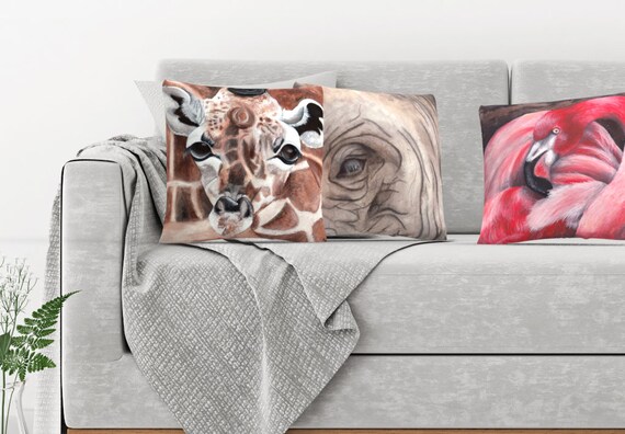 Pillows: African Animal Collection  | Wildlife Art | Home Decor