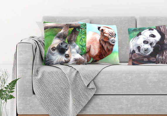 Pillows: Exotic Mammal Collection  | Wildlife Art | Home Decor