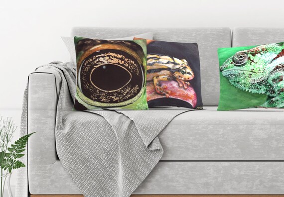 Pillows: Reptile/Amphibian Collection  | Wildlife Art | Home Decor
