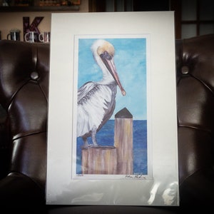 Pelican 1 of 3 Signed and Numbered Matted Print image 2