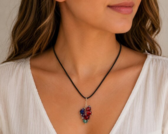 Sterling Silver and Crystal Tassel Necklace | Handmade Jewelry