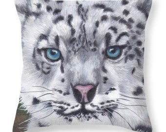 Snow Leopard Pillow