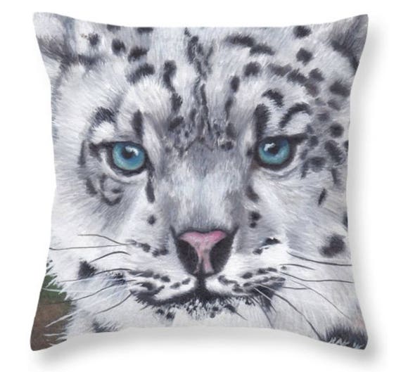 snow leopard pillow