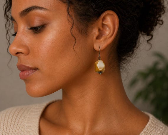 Sandstone and Sterling Earrings