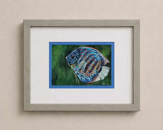 Fin-ish | Coastal Wall Art | Wildlife Art | Deep Sea Fish Painting